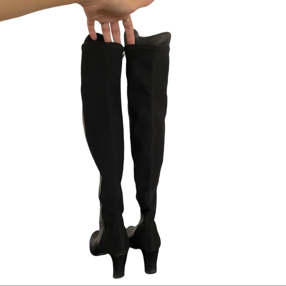 Stuart Weitzman Black Leather Over the Knee Nappa Boots Made in Spain, size 8. - Picture 3 of 7